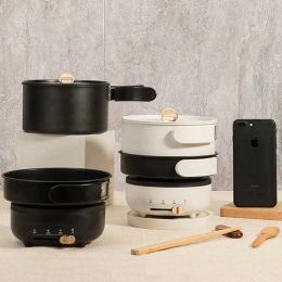 Pots Portable Travel Cooking Pot Multi Cooker Multifunctional Steaming Frying Folding Panela Eletrica Mini Multi Cooker