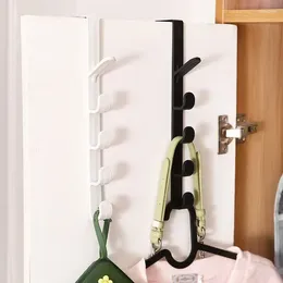 Hangers 1PC Multifunctional Fivesegment Hook Portable Coat Door Towel Free Punching Seamless