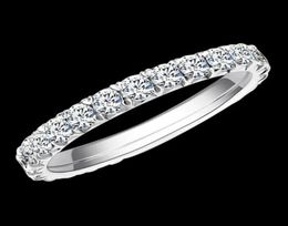 AEW Solid 14K 585 White Gold 12ctw 2mm DF Colour Moissanite Eternity Wedding Band Moissanite Ring for Women Ladies Ring J01126898572