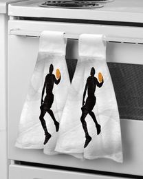 Towel Basketball Sport Grey Hand Bathroom Supplies Soft Absorbent Kitchen Accessories Cleaning Dishcloths