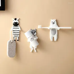 Hooks Creative Cartoon Animal Shape Hook Bendable Soft Glue Seamless Paste Waterproof Kitchen Multifunctional Storage