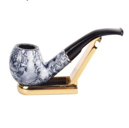 New male resin pipe removable cleaning filter like marble cigarette holder curved hammer bucket8776600