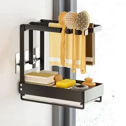 Kitchen Storage Rack Towel Sponge Drain Racks Rag Dishcloth Bathroom Soap 304 Stainless Steel Holder Sink Desktop Organizer