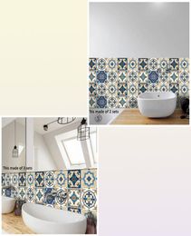 50 pcs per packFunlife 1515cm2020cm Moroccan Tiles PVC Waterproof Self adhesive Wallpaper Furniture Bathroom DIY Arab Tile Stic7188410