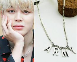 Fashion KPOP BTS Jimin Necklace Bangtan Boys ARMY ARMY Pendant KOOK JIMIN V SUGA5051487