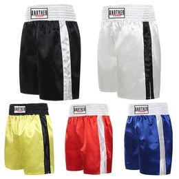 Muay Thai Fight Shorts Unisex Kick Boxing Pants Women Men Kids MMA Training Competition Game Sanda Grappling Clothes 240409