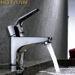 Bathroom Sink Faucets AAN Single Handle One Hole Basin Faucet And Cold Copper Vessel Water Tap Mixer Chrome Finish