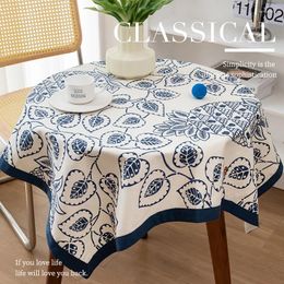 Table Cloth Round High-end Feeling Light Luxury Household Ins Style Tablecloth Square Cover Art Tea Desk