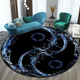 Carpets Chinese Tai Chi Bagua Circular Carpet Home Living Room Bedroom Bathroom Decoration Area