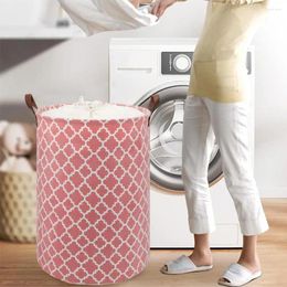 Laundry Bags Basket Large Capacity Convenient With Handle Drawstring Design Rhombus Pattern Quilts Clothes Storage Bag Household