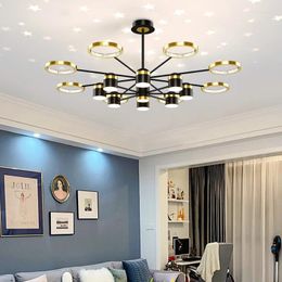 Chandeliers Modern LED Chandelier Living Room Bedroom Home Interior Starry Sky Romantic Indoor Decor Ceiling Lamp Lighting Fixtures
