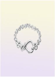 Women Fashion Chunky Infinity Knot Chain Bracelets 925 Sterling Silver Femme Jewellery Fit Beads Luxury Design Charm Bracelet Lady Gift With Original Box4381093