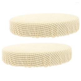 Chair Covers 2 Pcs Round Seat Protector Cover Stretch Stool Pad Decorative Cushion Slipcover Circle Elastic