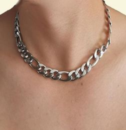 XMAS Gifts for Mens boys huge heavy 12mm 24 inch silver stainless steel Figaro necklace NK Chain Link necklace for mens65641219248911