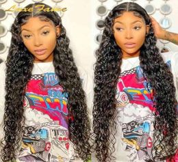 Luxefame Braided Curly Deepwave Lace Wig For Black Women Lace Frontal Curly WigPineapple Wave Brazilian Virgin Hair Wigs32114647900940