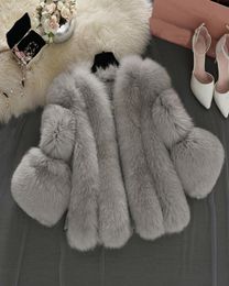 Ladies' Ps Size New Trend Faux Fur Coat Women Fashion Solid Jackets Fur Short Stitching Faux Coat abrigos mujer invierno8578727