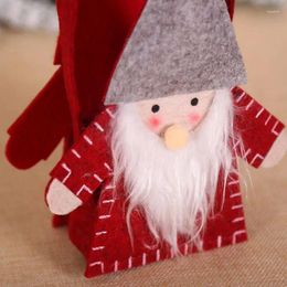 Christmas Decorations 2pcs/set Swedish Santa Gnome Plush Gift Candy Bag Hanging Xmas Tree Party Decor