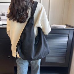 Evening Bags Drawstring Canvas Women's Bag Large Shoulder Cross Fashion Messenger Y2K Eco Korean Shopper Satchel Daily Handbag