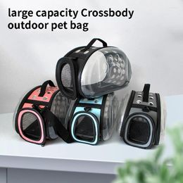 Cat Carriers Pure Colour Pet Carrier Bag Crossbody Portable Outdoor Foldable Dog Travel Puppy Carrying Shoulder Bags