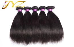 Top quality 100 Brazilian hair Pure Human Hair Natural color Straight Extension Cheap Unprocessed Hair 4 bundleslot Quality83869144516795