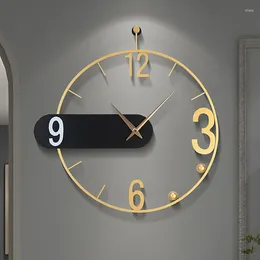 Wall Clocks Dining Room Design Clock Frameless Battery Luxury Modern Watch Quartz Classic Silent Golden Horloge Home
