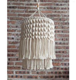 Tapestries Home Decoration Bedroom Lampshade Cotton 30 40 Chandelier Shade Light Cover Boho Tapestry Hand-woven Creative