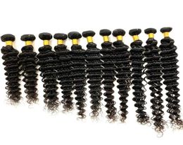 Unprocessed Virgin Human Hair Bundles Weaves Straight Body Wave Deep Brazilian Indian Peruvian Weft Extensions1431100
