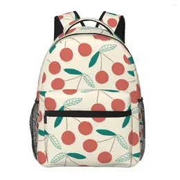 Backpack Women Men Cherry Pastel Print Travel Female Bag Male Laptop Book