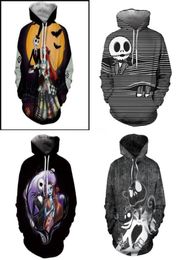 The Nightmare Before Christmas 2020 Print Jack And Sally Skellington Jackets For Man Women Couple Coats Black Sweatshirts3965374144