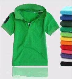 2021 Kids Clothes Boys Polo Shirts 10 Colors Toddler Boys Tshirt Lapel Short Sleeve Tops Girls Lersure Clothes Kids Tshirts3299186