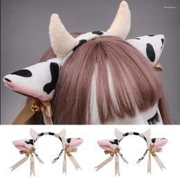 Party Supplies Cow Ears Head Hoop Durable Headband Celebrations Black/White Headwear Various Hairstyles Eye-catching Specialty