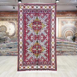 Carpets 91x152cm Handmade Silk Tribal Area Rug Antistatic Kid Friendly Villa Carpet (BL121)