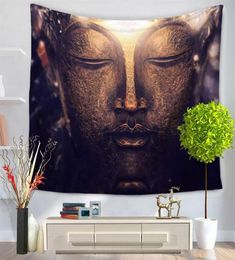 Figure Of Buddha Printed Tapestry Chic Bohemia Mandala Floral Carpet Wall Hanging Tapestry For Wall Decoration Fashion Blanket236S6638549