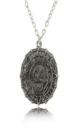Movie Jewelry Pirates Necklace Vintage Bronze Silver Designer Skull Coin Pendant Necklace Men Gift Souvenirs Party Friendship Gift4783204