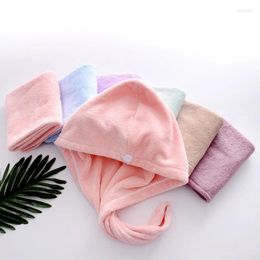 Towel Soft Lovely Bath Cap Absorbent Hair Shower Wrap Coral Caps Bathroom Supplies For Women Toallas