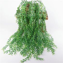 Decorative Flowers Floral Garland For Wedding Artificial Cascading Plants Scindapsus Vines Faux Greenery Garlands Hanging Plantsfor Home