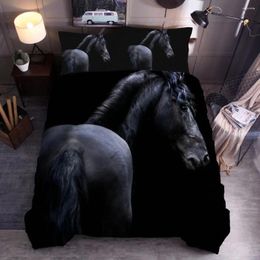 Bedding Sets LOVINSUNSHINE Duvet Cover 3D Ainimals Printing Set Black Horse Twin Full Nordic Adult Home Bedclothes CC09#