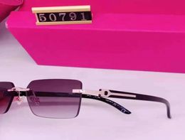 2021 Whole Sell Rimless T50791 delicate Unisex Fashion Sunglasses Metal driving glasses C Decoration High Quality designer UV41924553