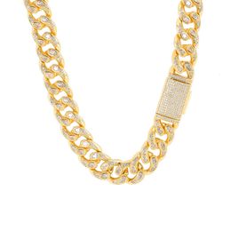 Wholesale Miami Monaco Spain Mens Curb Pvd Real Gold Vermeil VVS 12Mm Moissanite Cuban Link Chain Necklace