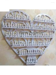 Decorative Plates Nail Art Shelf Wall Hanging Net Red Heart-shaped Iron Polish Glue Storage Display Stand