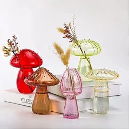 Vases Home Furnishings Mushroom Hydroponic Gifts Glass Cute Decoration Crafts Creative Plant Arrangement Flower Vase Ornaments