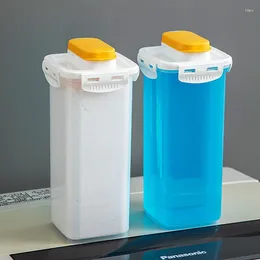 Liquid Soap Dispenser 1700ml Household Washing Powder Storage Jar Plastic With Lid Transparent Seal Multifunctional Laundry Detergent Bottle