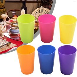 Mugs 1pc Colourful Plastic Cups Eco-Friendly Drinking Cup Stackable Reusable Household Kitchen Picnic Coffee