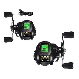 Electronic Baitcasting Fishing Reel LED Screen High Speed 7.2:1 10Kg Saltwater Waterproof Cast Drum Wheel Casting