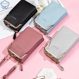 Storage Bags 2024 Women Phone Bag Solid Crossbody Cellphone Fashion Daily Use Card Holder Mini Summer Shoulder For Wallet