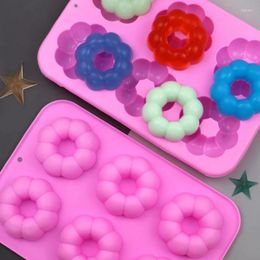 Baking Moulds Pumpkin Silicone Donut Mould Flower-Shaped Circle Dessert Mould Food Grade 741