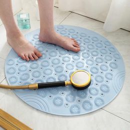 Bath Mats 55cm Non-slip Round Bathroom Mat Safety Shower Plastic Massage Pad Carpet Floor Drainage Suction Cup