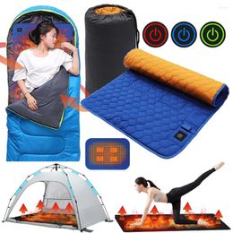 Carpets USB Heating Sleeping Mat Insulation Camping Heated Mattress Electric 3-Level Warm Pad