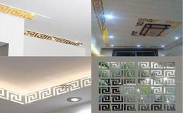 100pcslot Puzzle Labyrinth Acrylic Mirror Wall Decal Art Stickers Home Decor 3 Colours 6587070