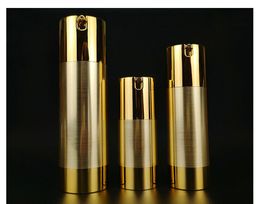 15ml 30ml 50ml 80ml 100ml Airless plastic pump bottle stamp gold cream container essential oil subbottle1437508